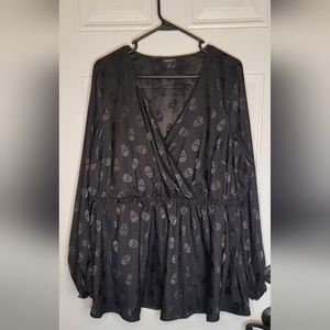 torrid Jacquard Surplice Blouse